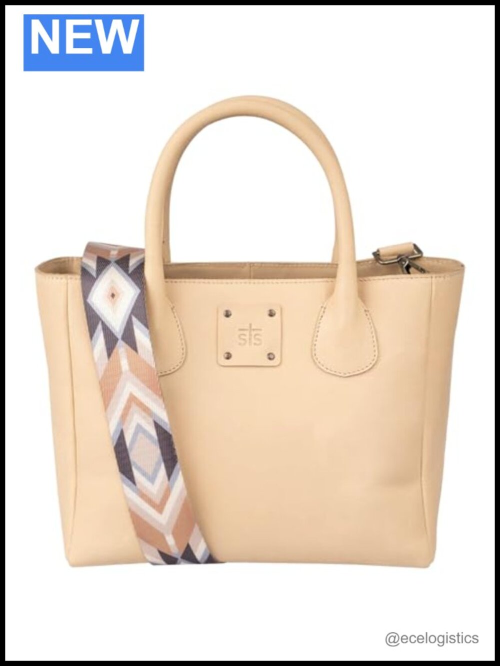 Genuine Leather Western Satchel Handbag w/ Removable Straps